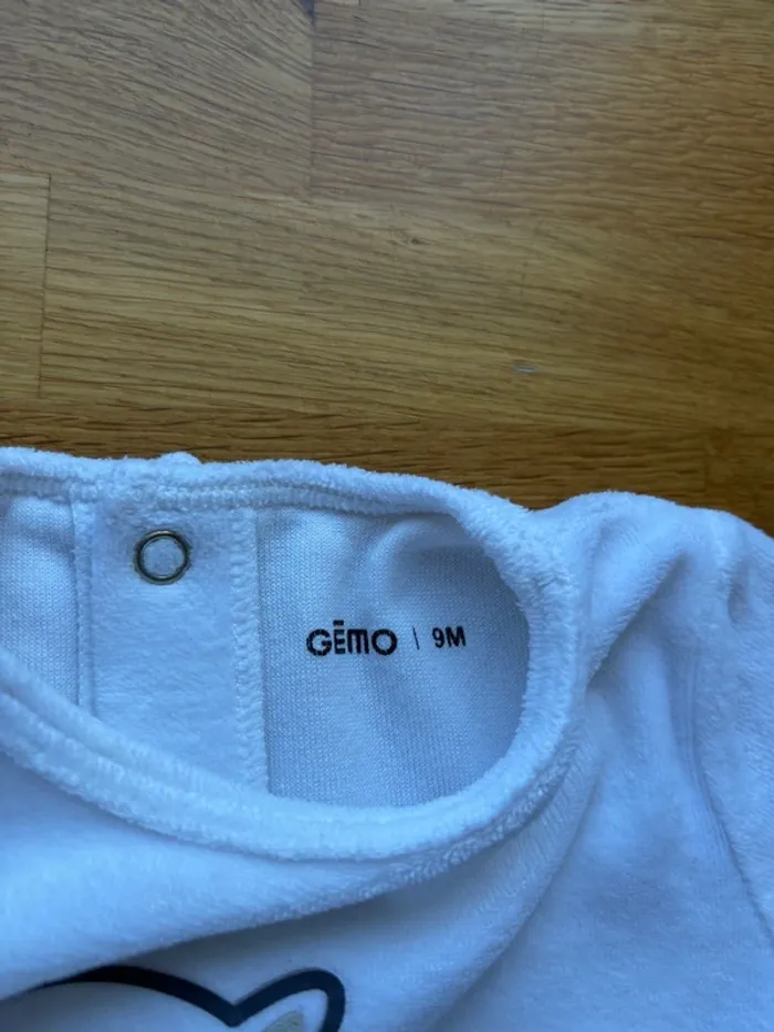 Pyjama velours gemo 9 mois garçon - photo numéro 2