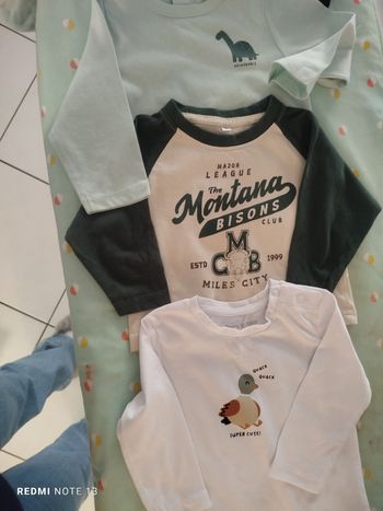 #kytie6moisgarcon. 3 Tee shirt manches longues taille 6 mois