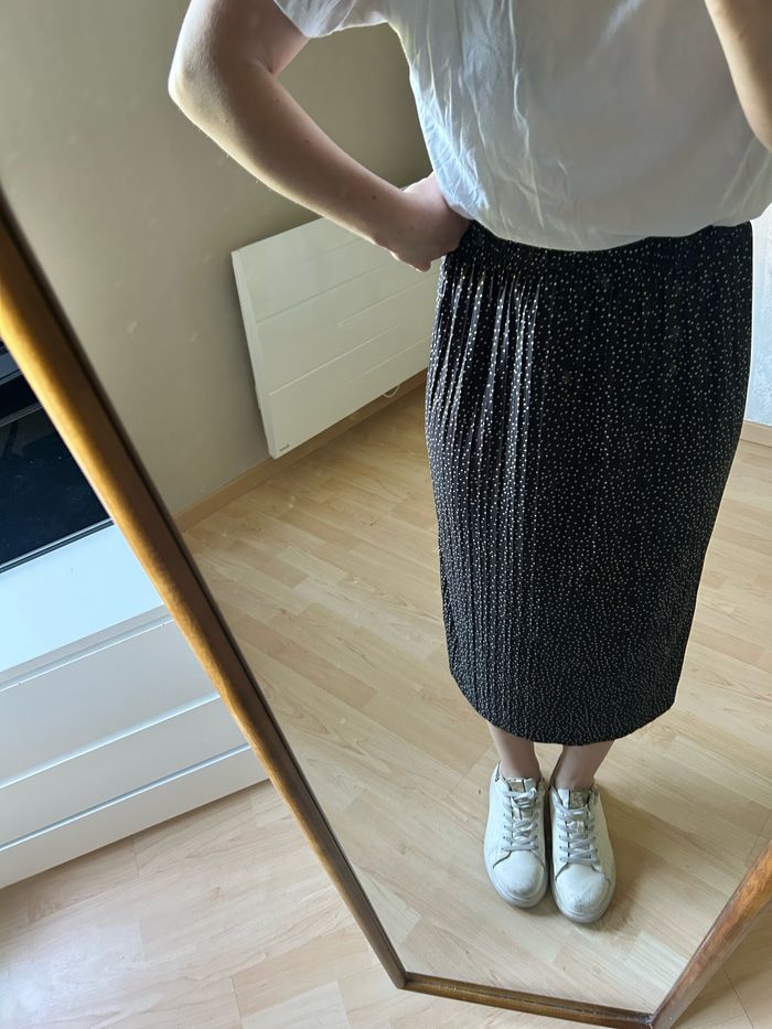 Jupe longue satinée