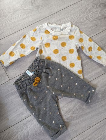 Ensemble t-shirt manche longue + pantalon