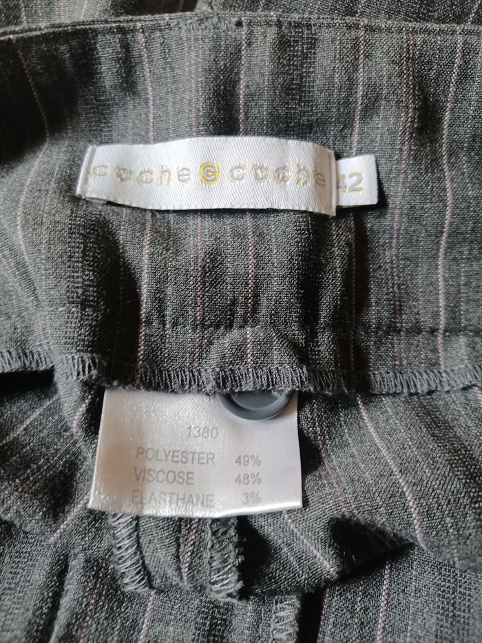 Pantalon gris rayé - photo numéro 4