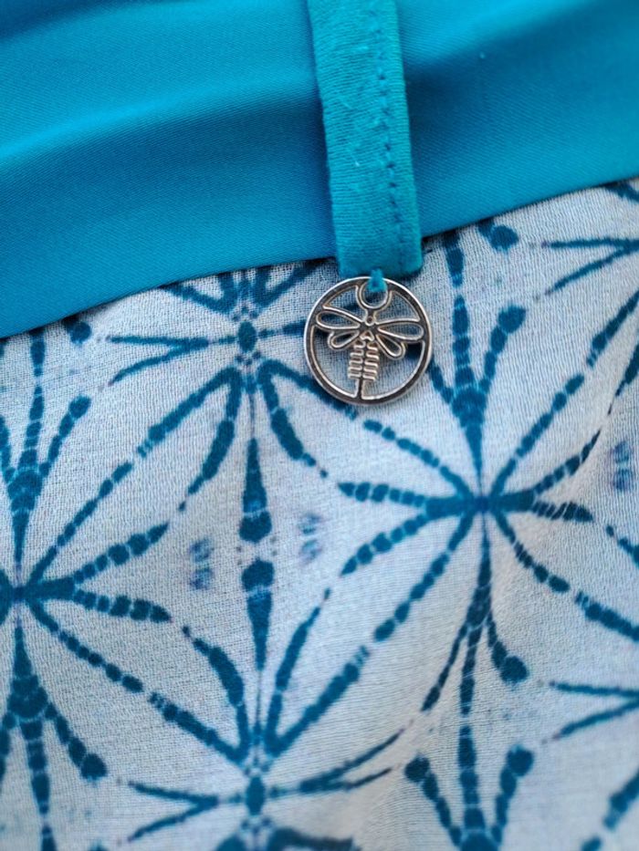 Mini jupe trapèze imprimé turquoise La mode est à vous t.40 - photo numéro 5