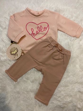 Ensemble pulls love pantalon noeud sarouel fille