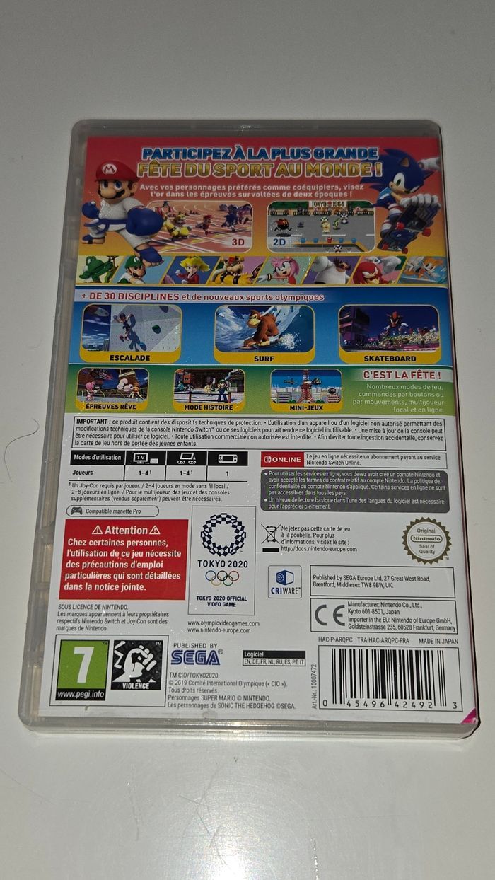 Jeu Nintendo switch Mario et sonic aux jeux olympiques - photo numéro 2