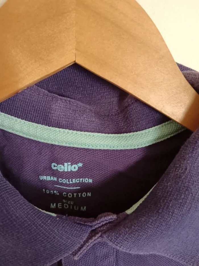 C31 polo violet celio M - photo numéro 3