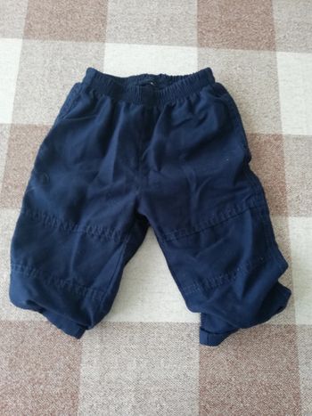 Pantalon 6 mois marine doublé 3€