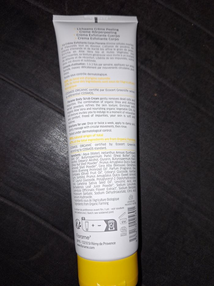 Crème Exfoliante Corps BIO - Florame (Neuve) - photo numéro 2