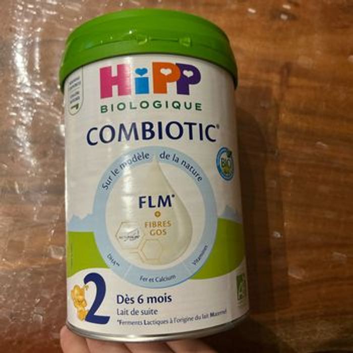 Lait Infantile HiPP 2 BIO Combiotic 800g - Avec Ferments Lactiques Et DHA - Pour Bébé Dès 6 Mois