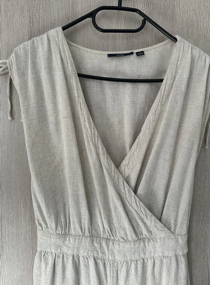 Combinaison short en lin sans manches beige taille S 34 36 Kiabi - photo numéro 2