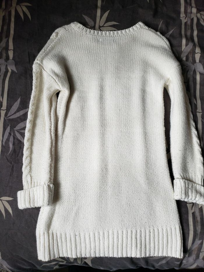 Robe pull crème taille 10 ans - photo numéro 2