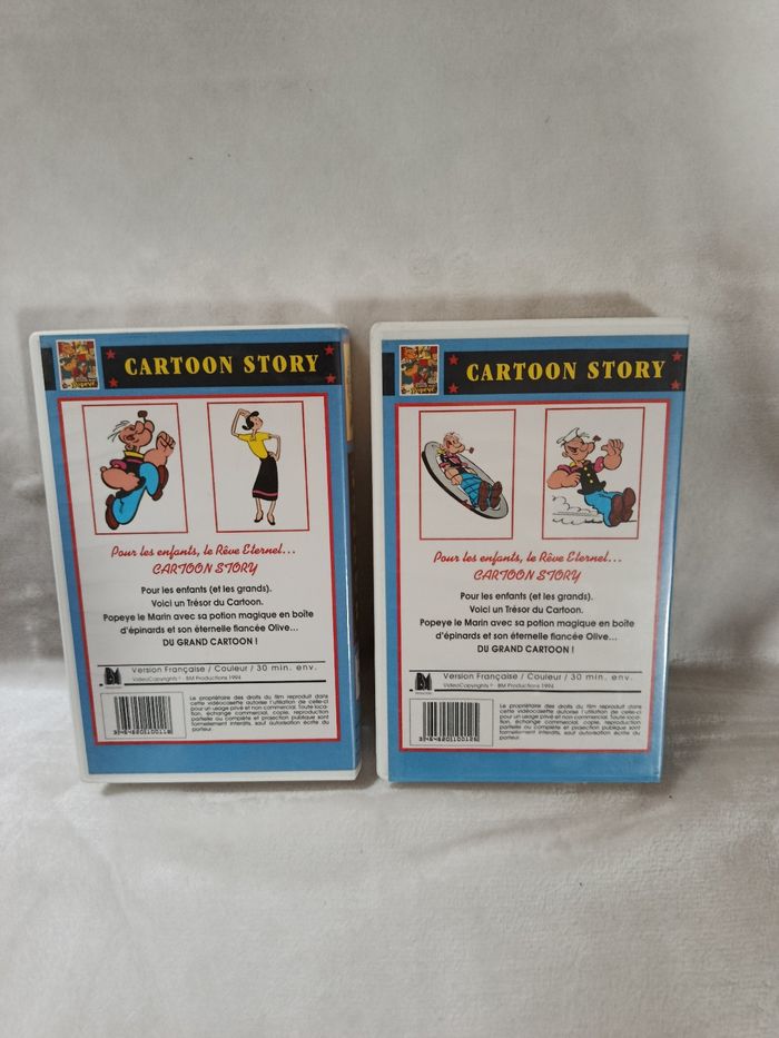 A saisir, lot cassettes VHS  " cartoon : Popeye " ( bien lire svp ) - photo numéro 2