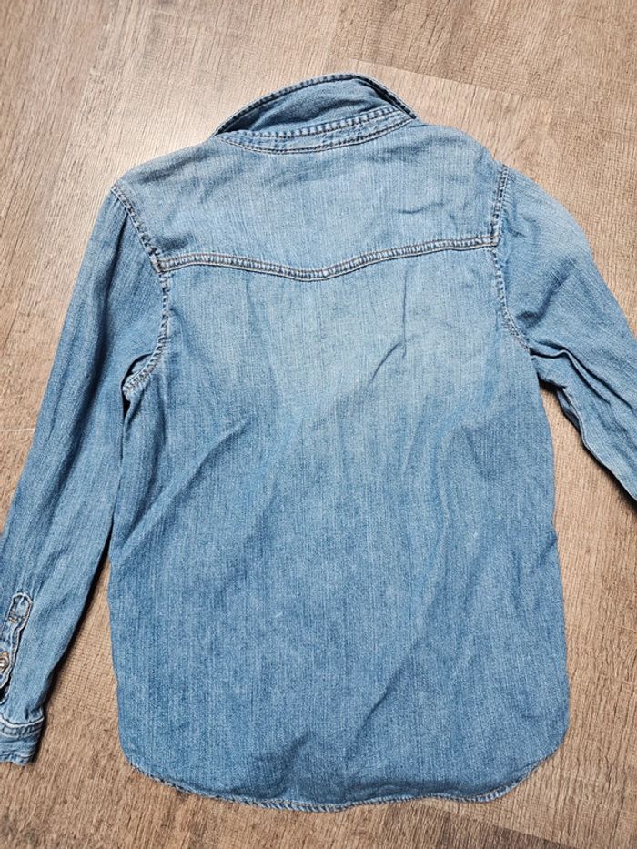 Chemise en jean bleu clair 6 ans - photo numéro 6
