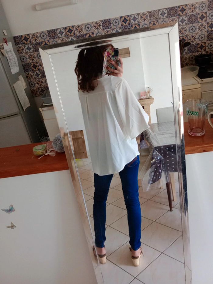 Blouse femme XL blanc cassé c21 - photo numéro 7