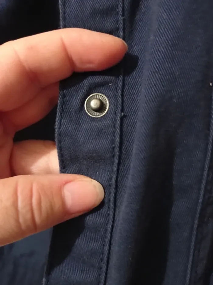 Veste en Jeans couleur bleu marine pour petite fille - photo numéro 4
