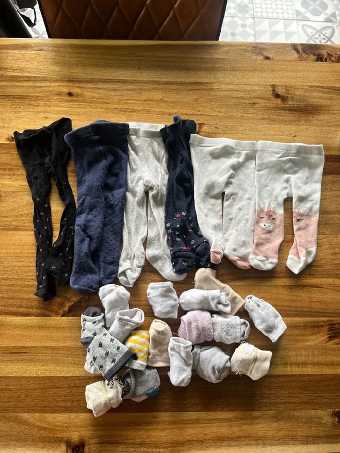 Lot collants chaussettes