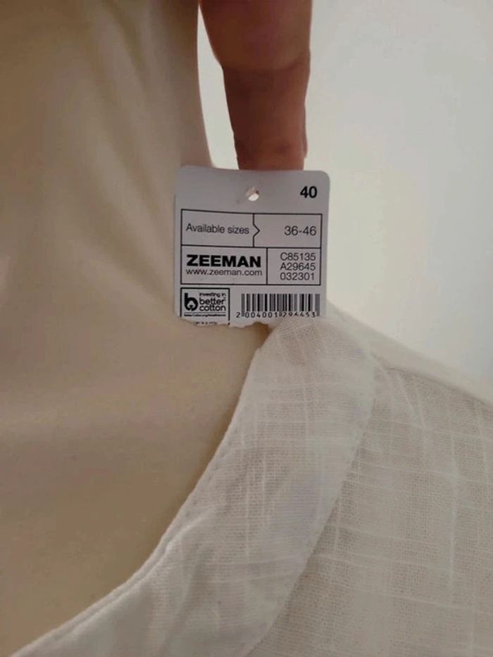 Robe neuve blanche 40 zeeman - photo numéro 4
