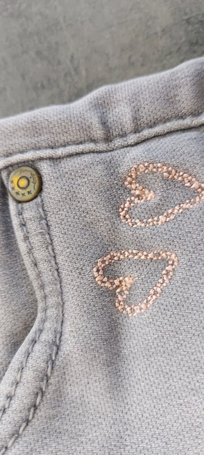 Jean s élastique, skinny fit gris, règlable, taille 4 ans, Hema - photo numéro 3