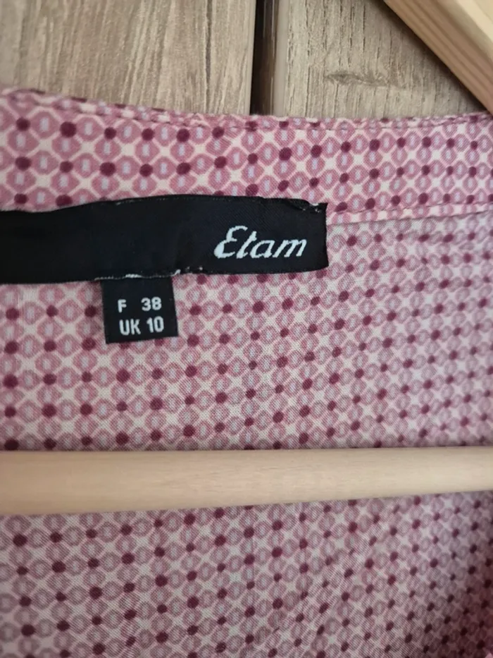 Chemise à carreaux rose taille 38 - photo numéro 4