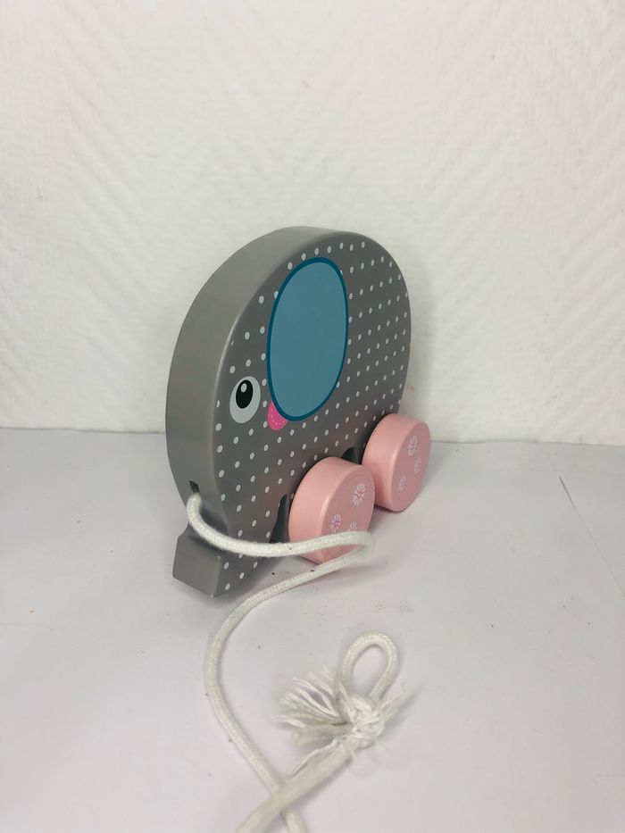 Jouet à tirer éléphant - photo numéro 2