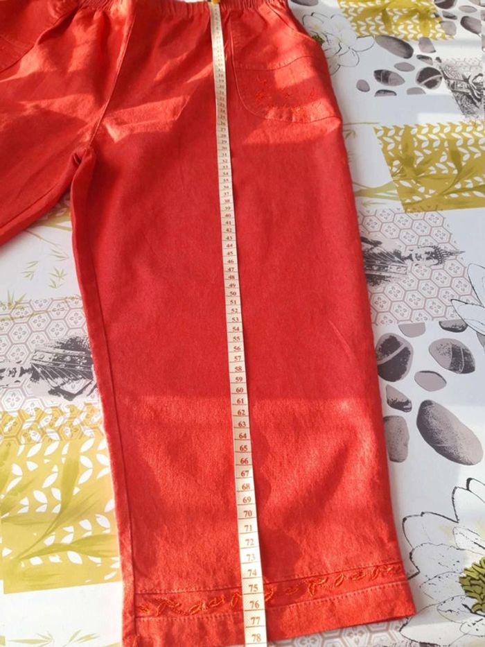Pantacourt rouge taille  6 - photo numéro 7