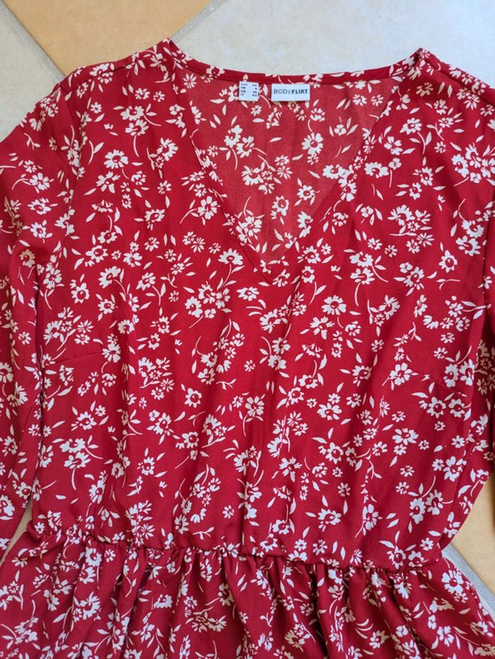 Robe manches longues rouge S 36 bodyflirt état neuf - photo numéro 2