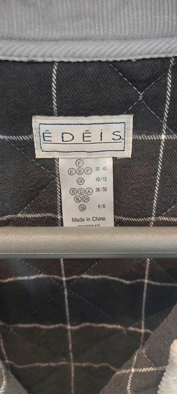 Jolie veste femme matelassée Edéis 38/40 grise claire très bon état - photo numéro 2