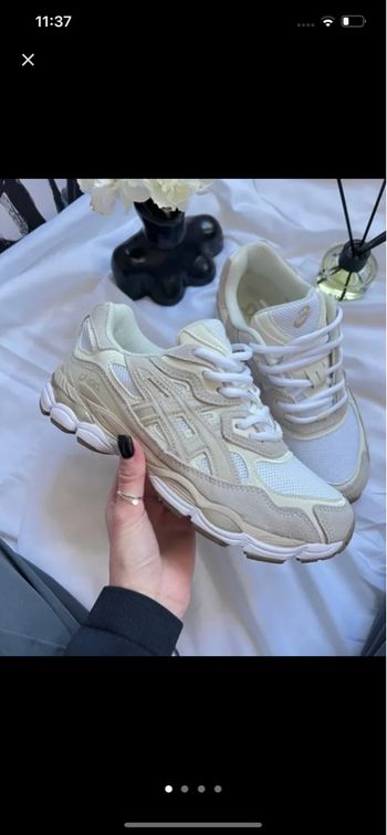 Asics gel nyc beige blanche 43