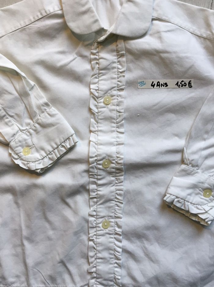 582-Chemisier blanc 4 Ans - photo numéro 3