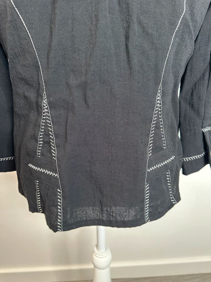 Blazer noir et blanc Christine Laure T40 L - photo numéro 5