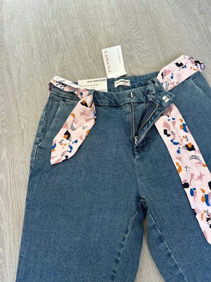 Pantacourt jean femme taille 38 camaïeu - photo numéro 2