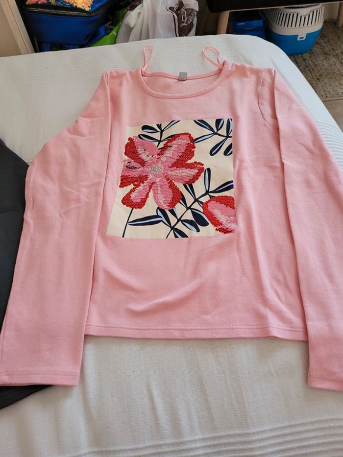 Lot de 2 t-shirts manches longues 8ans - photo numéro 3