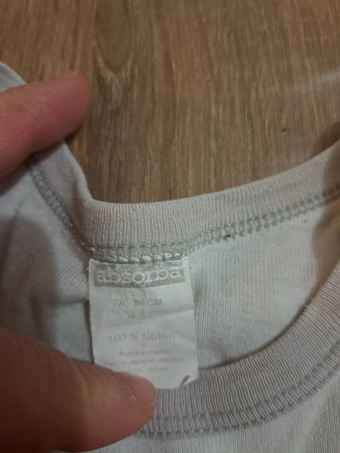 Débardeur blanc et beige Absorba 2 ans - 86 cm - photo numéro 3