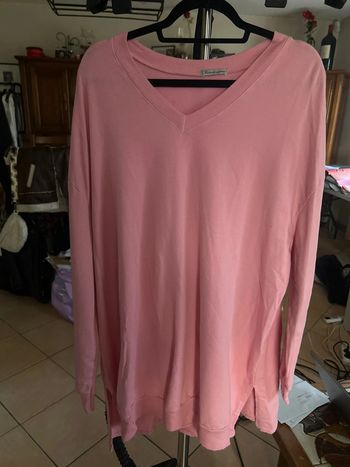 Robe sweat-shirt rose