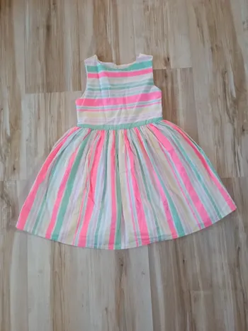 Robe courte manche courte Primark 6/7ans paris rayée robe d'été robe printemps