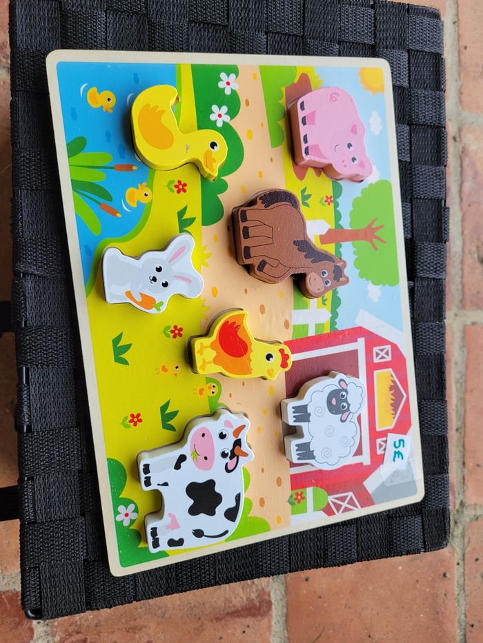 Puzzle bois bébé animaux