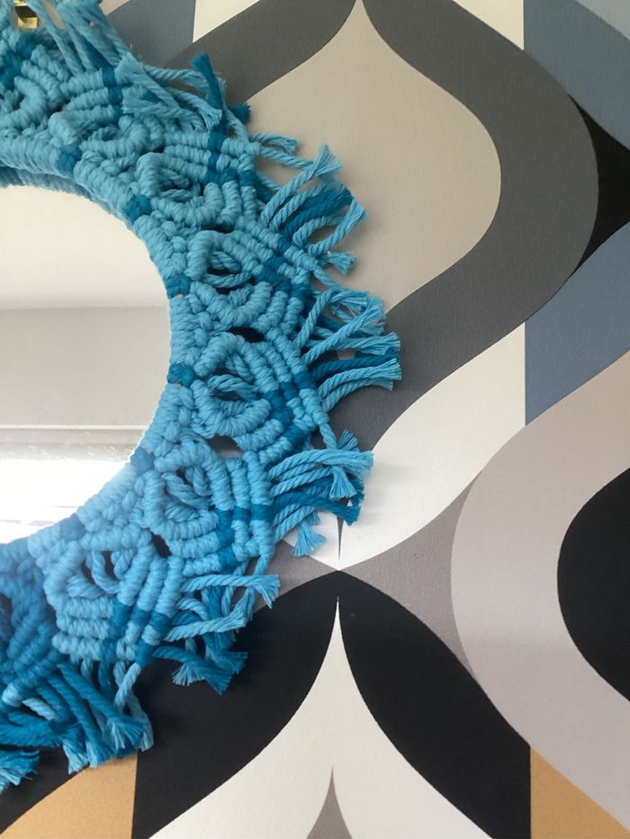 Couronne miroir macramé - photo numéro 2