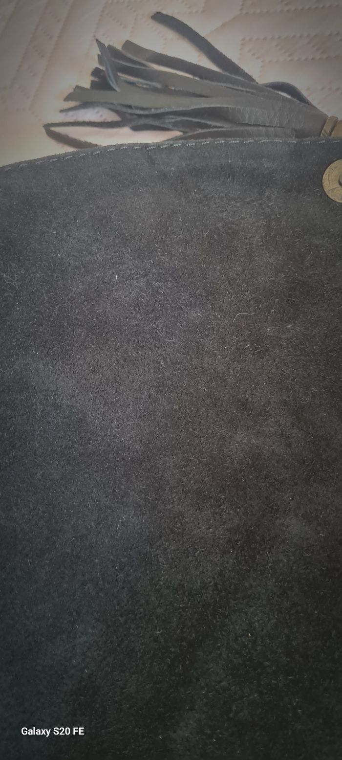 Sac besace cuir noir - photo numéro 3