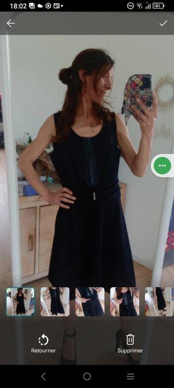 Robe 44 noire texturée bréal c70