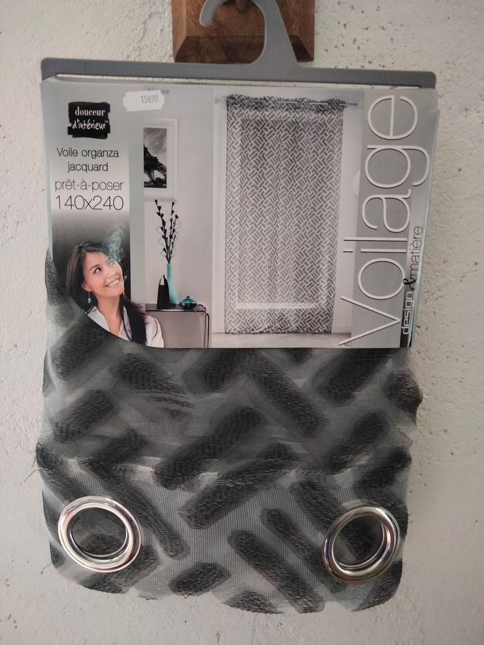 Voilage Niki noir 140x240