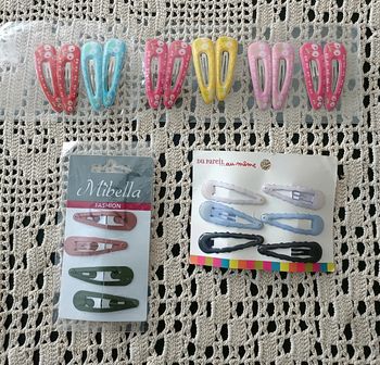 11 paires de barrettes neuves