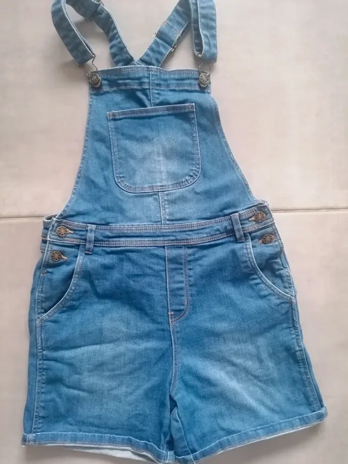 Salopette en jean Monoprix fille taille 12ans - photo numéro 4