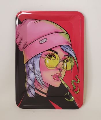 Plateau de roulage Femme au bonnet 