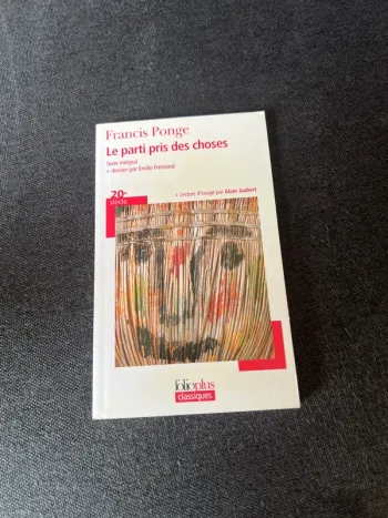 Le parti pris des choses