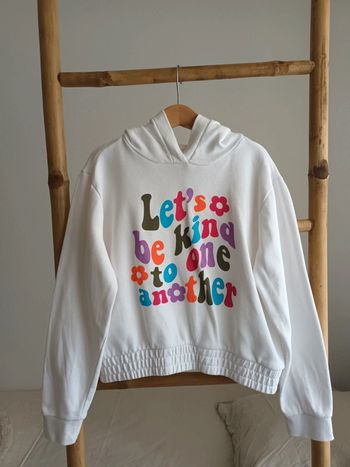 Sweat blanc à capuche OVS Kids 10 / 11 ans