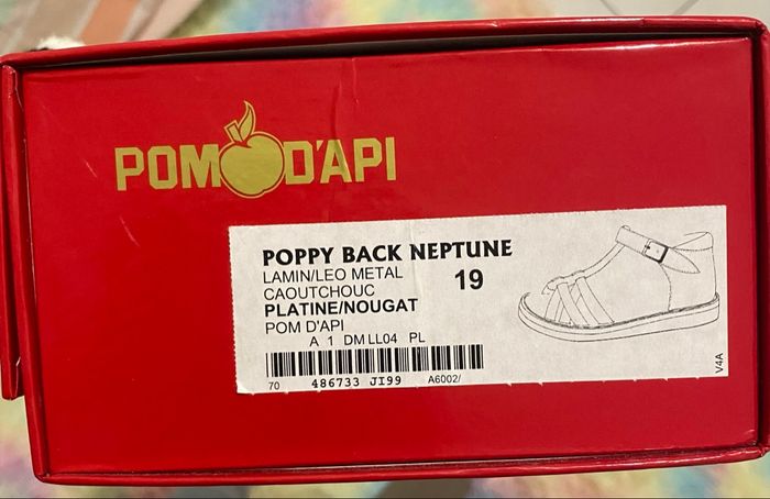 Sandales Pom d'Api - Modèle Poppy Back Neptune - Taille 19 - photo numéro 5
