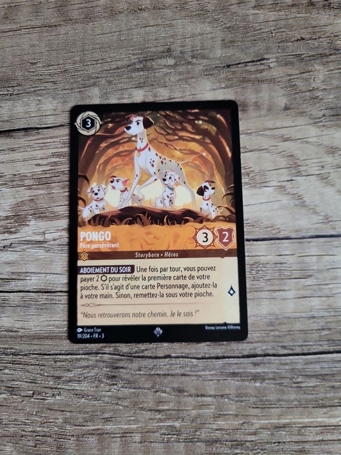 Carte Lorcana Pongo super rare