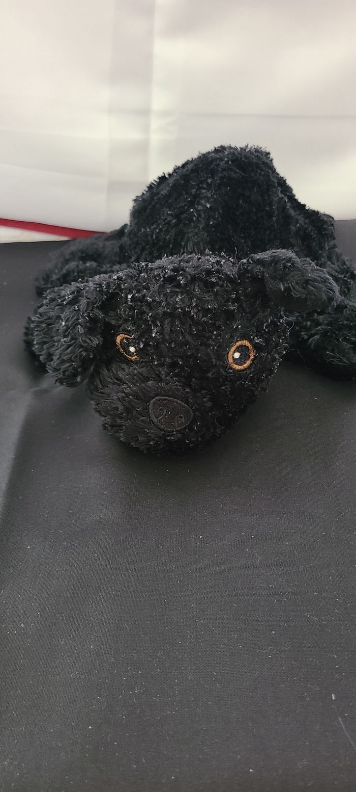 Doudou chien noir marionnette gant ikea
