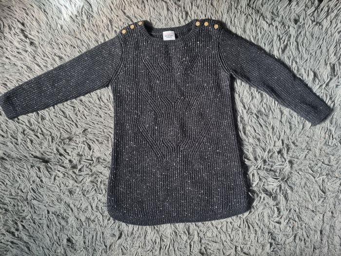Robe noir pailleté à manches longues 2ans
