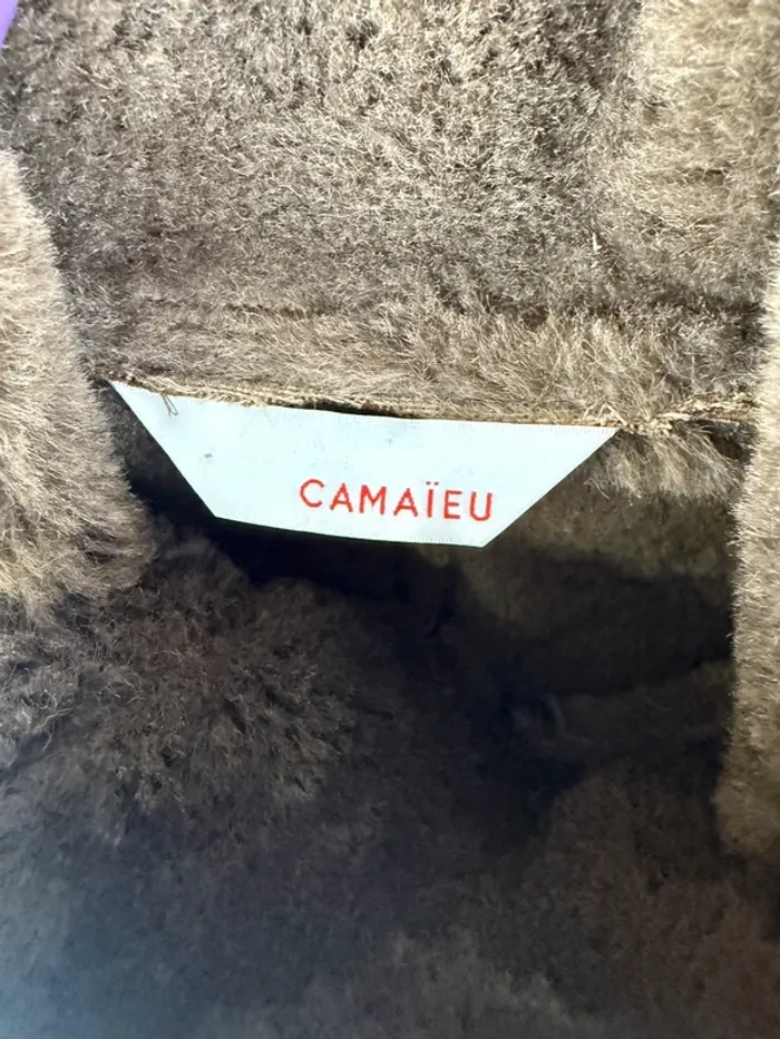 Blouson aviateur femme style mouton retourné Camaïeu L - photo numéro 4