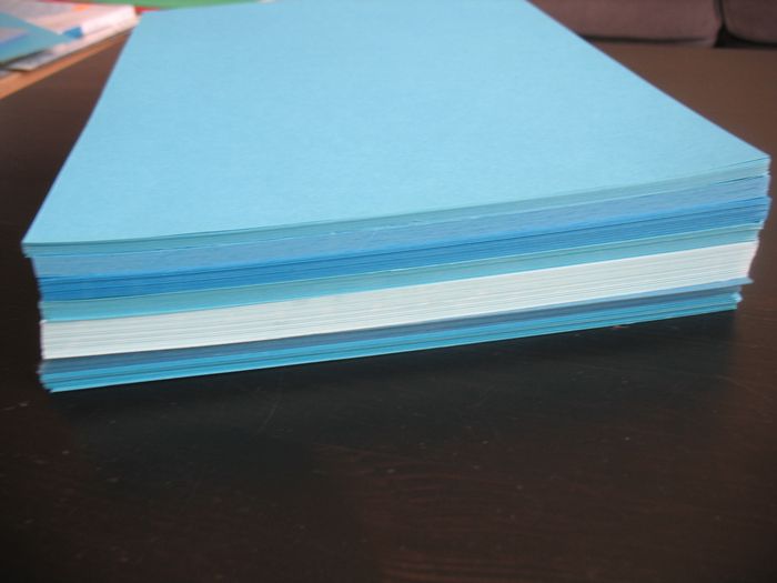 LOT DE 198 FEUILLES A4 - TON BLEU - 90 GR ET 120 GR n°31 - photo numéro 5